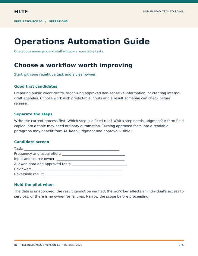 Cover of the Operations Automation Guide